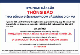 THÔNG BÁO: Thay đổi địa điểm showroom & Xưởng dịch vụ